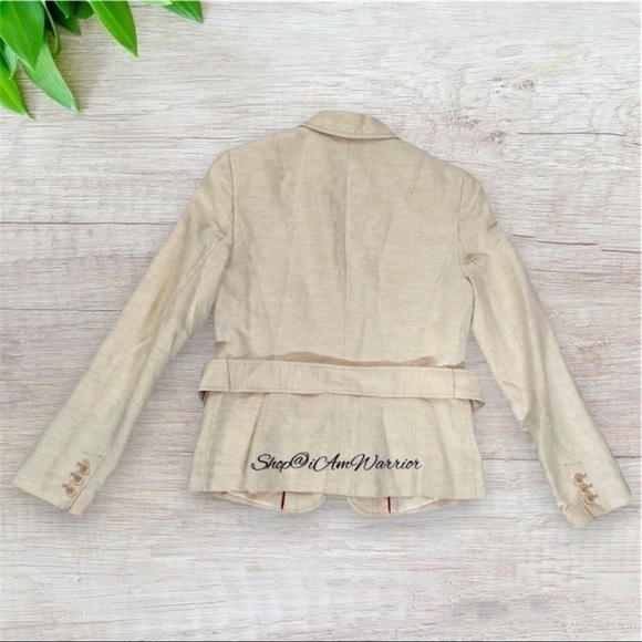 Banana Republic ecru belted belt safari jacket *shop@iamwarrior - Picture 3 of 9